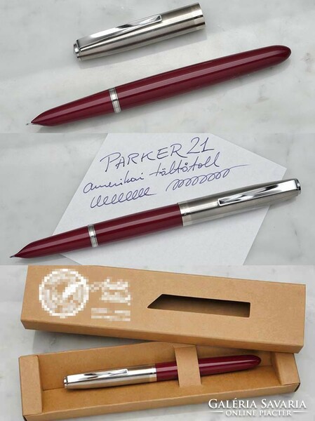 1957 American Parker 21 red fountain pen for everyday use / 1 year warranty