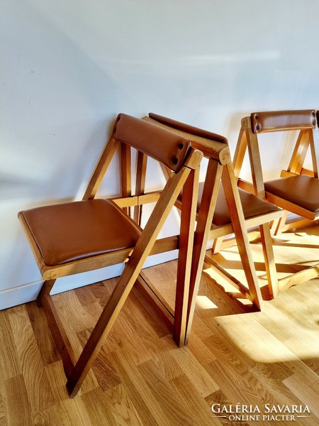 Mid-century folding chair set (4 pcs.)