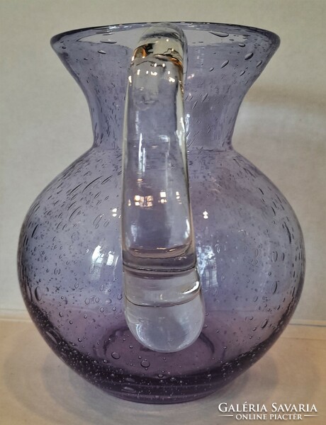 Purple bubble glass jug