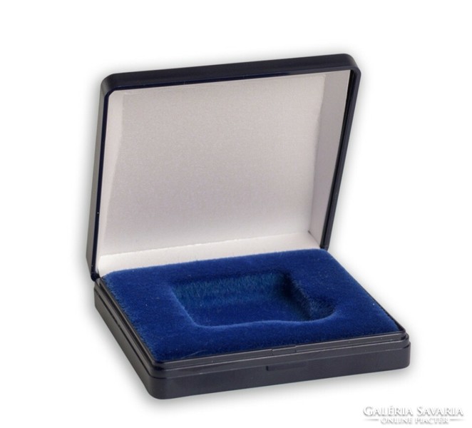 Decorative box for 29x29 mm coins with blue lining! (5pcs)