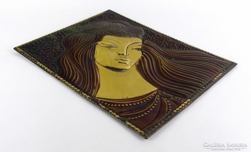 1R188 old Seherazade copper wall picture 28 x 21.5 Cm