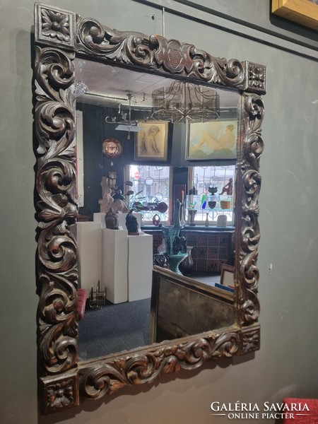 Neo-baroque carved mirror