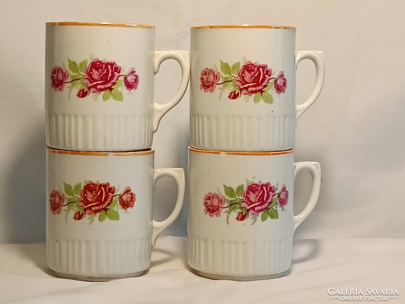 Zsolnay rose mugs