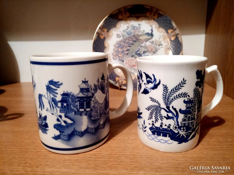 2 English tea cups 9x7 cm, 10x 8 cm xx