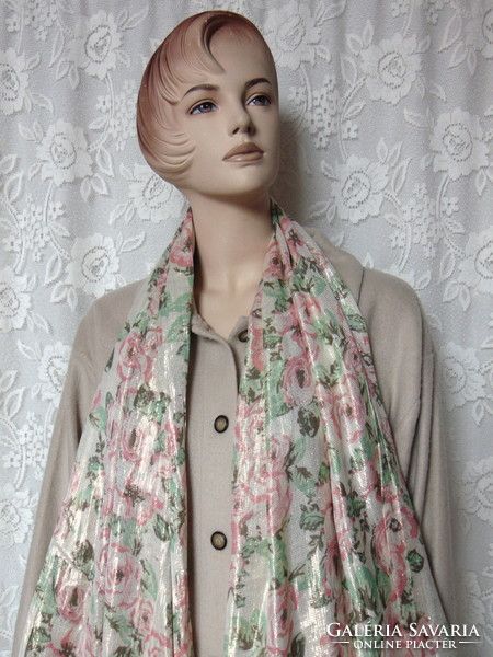 Beautiful pink scarf with pastel colors