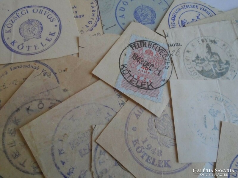 D202455 KŐTELEK  régi bélyegző-lenyomatok  20 db.   kb 1900-1950's