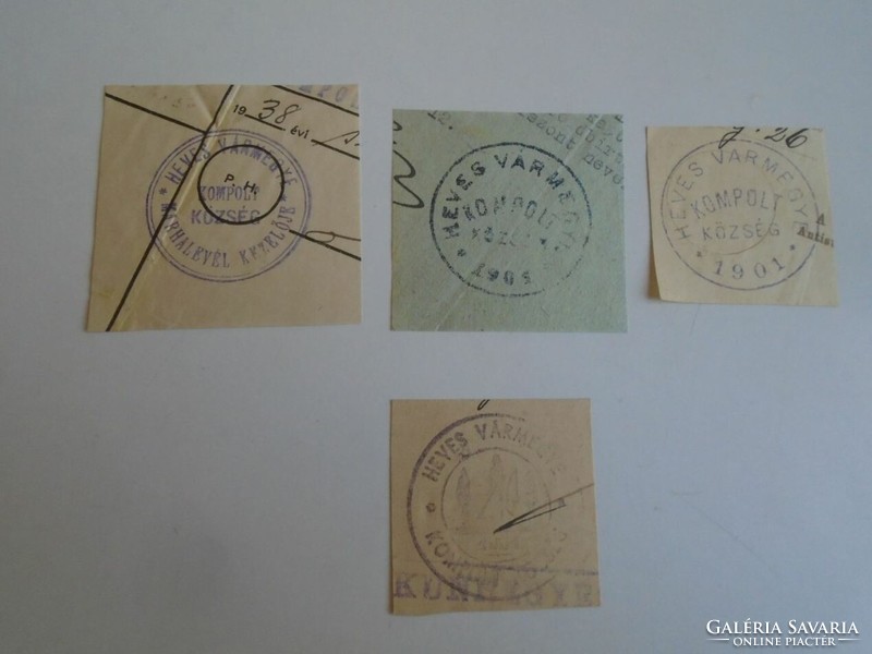 D202447 KOMPOLT régi bélyegző-lenyomatok 4 db.   kb 1900-1950's