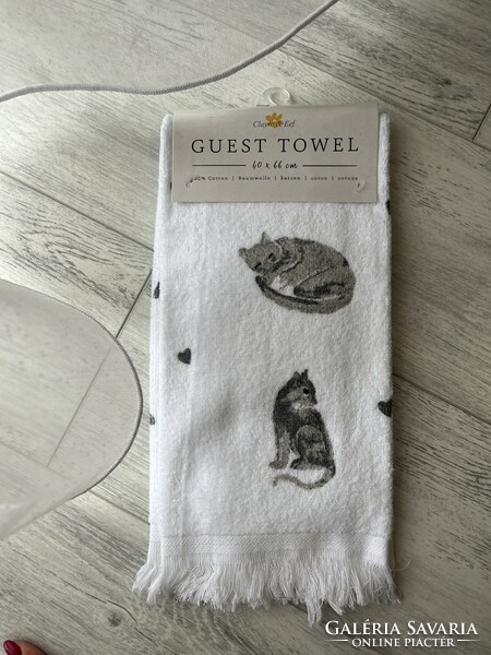 Kitchen hand towel, tea towel - premium quality - kitty