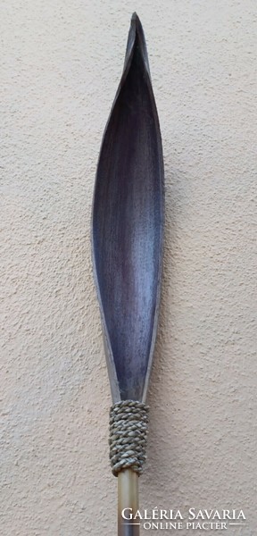 Shovel with Asian bamboo handle, curio.