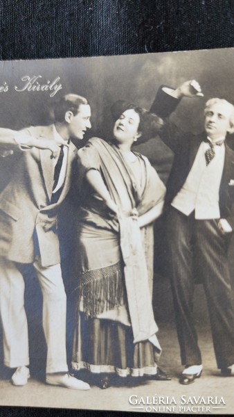 1911 Fedák's sari - Rátkay and King's heartthrob, Babuska King's theater period photo sheet 1910