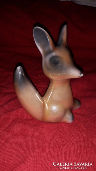 Industrial art company gallery art deco iridescent glazed ceramic fox figure vuk according to the pictures