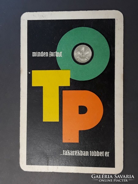 Kártyanaptár 1967 - OTP, minden forint takarékban többet ér feliratos retró, régi zsebnaptár