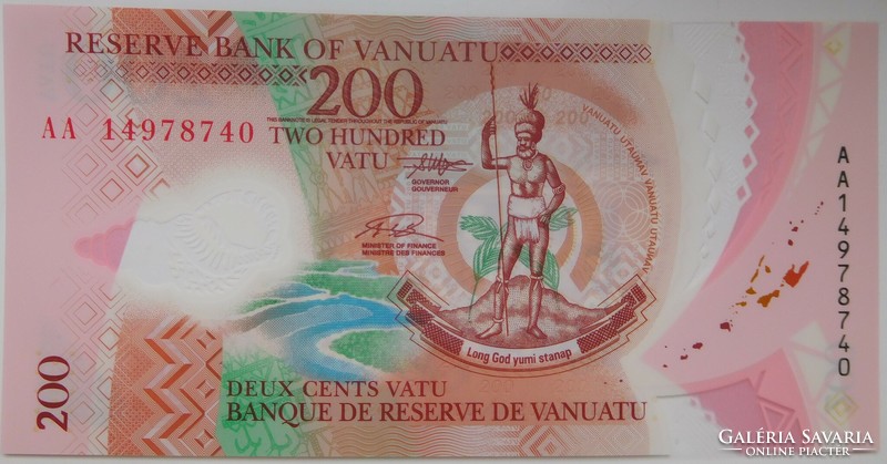 Vanuatu 200 vatu 2014 UNC  Polimer