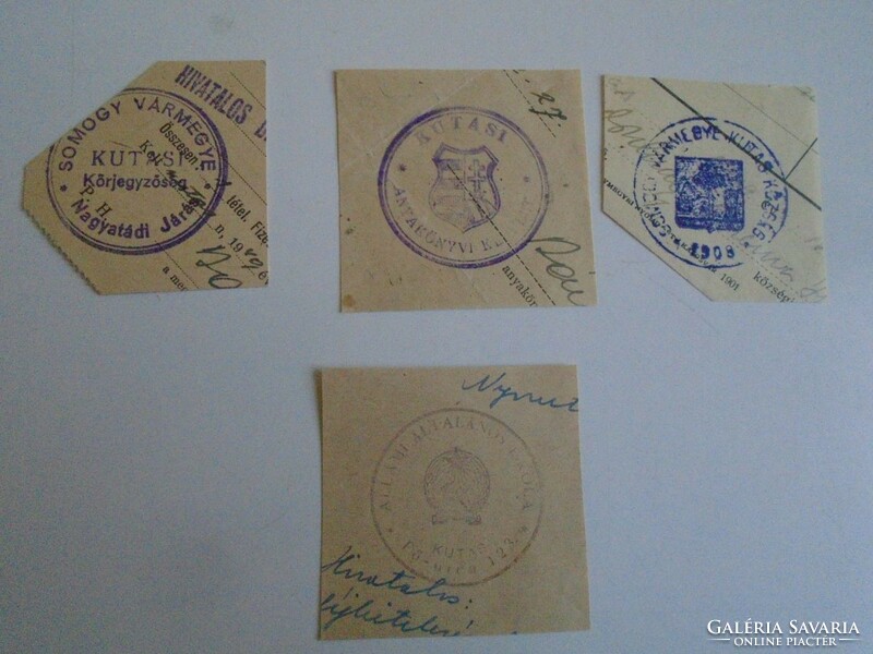 D202464 Kutas old stamp impressions 4 pcs. About 1900-1950's