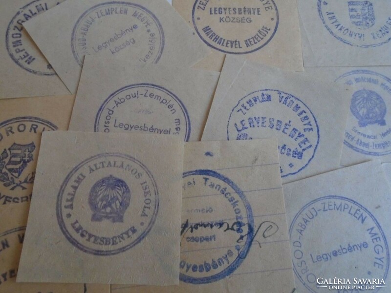 D202468 LEGYESBÉNYE  régi bélyegző-lenyomatok  13 db.   kb 1900-1950's
