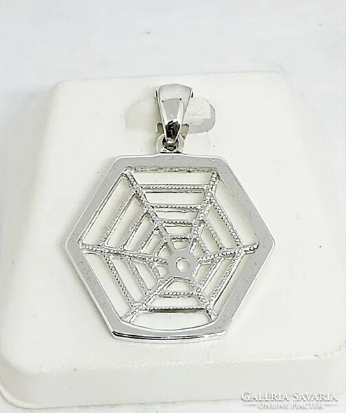 Silver spider web pendant, 925 silver new jewelry