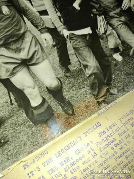 Kuriózum Publikálatlan 21,5x16,5 cm Puskas Puskás Ferenc Real Madrid 1962 sajtófotó UPI Hírügynökség