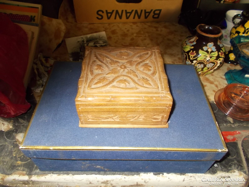 Very nice carved secret lock box