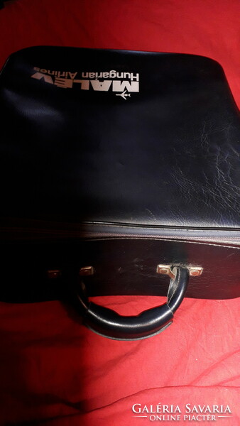 Régi MALÉV beszálló sötétkék RITKÁBB TÁSKA bőrönd utazó táska egyterű a képek szerint