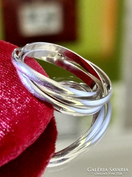 Háromrészes ezüst gyűrű