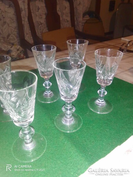 6-drb likőrös kristály pohár