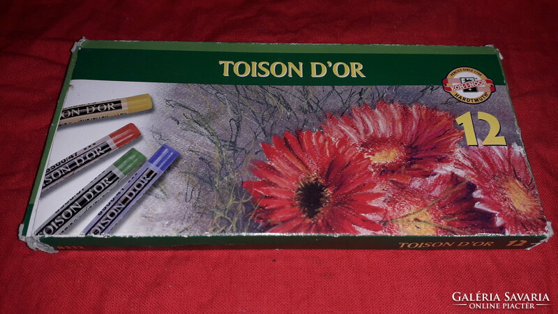 Old, very nice condition koh-i-noor toison d'or oil pastel chalk, set of 12 as shown in pictures