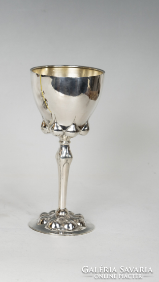 Art Nouveau silver goblet