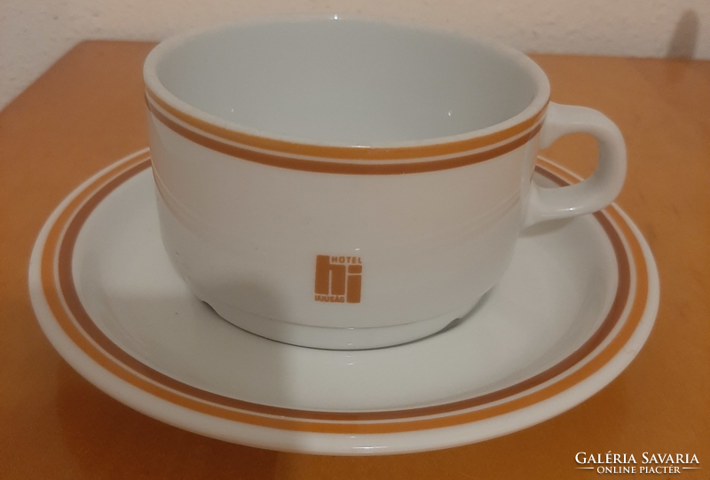 3., Alul mintás logós egyfülű Alföldi Hotel Ifjúság felirat,leveses, teás csésze+alj+tető