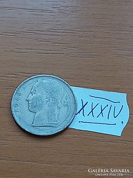 Belgium belgique 5 francs 1948 xxxiv
