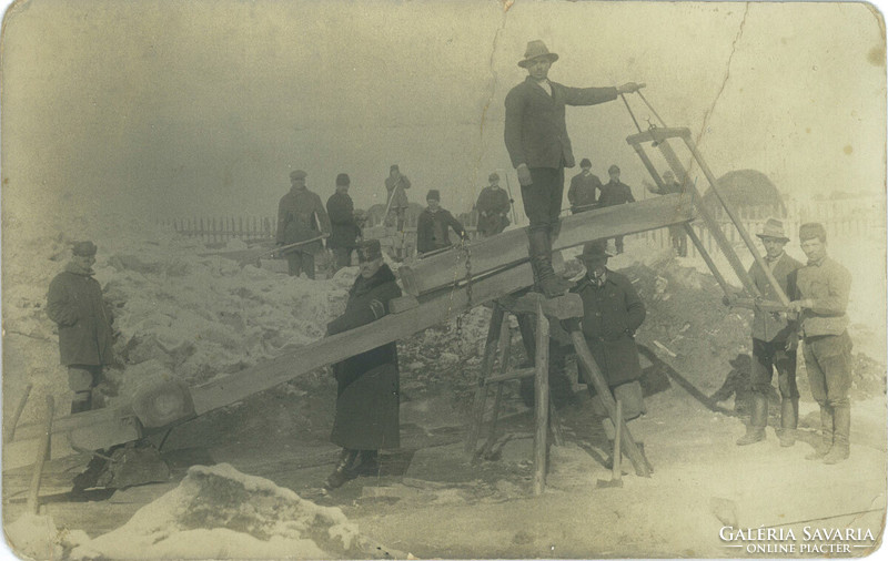 1910s. Construction somewhere in Vas county. Postcard, photo sheet.