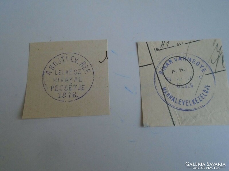 D202521 bojt village - Bihar etc. 2 old stamp impressions. About 1900-1950's