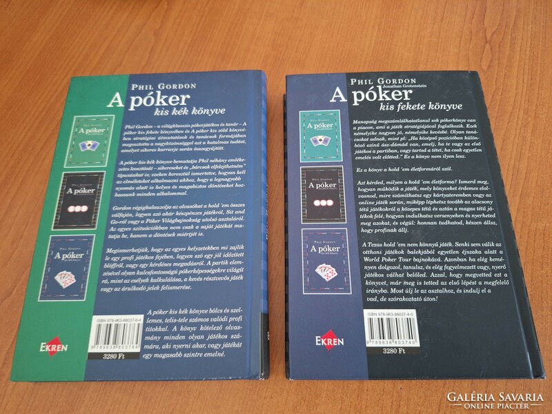 A póker kis fekete,kék és zöld könyve egyben.  9900.-Ft