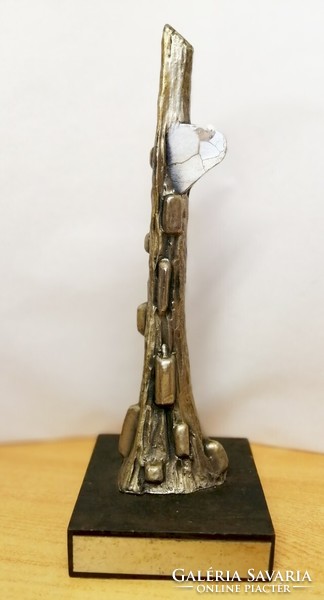 Retro rock climbing sport relic, silver-plated bronze. from Germany