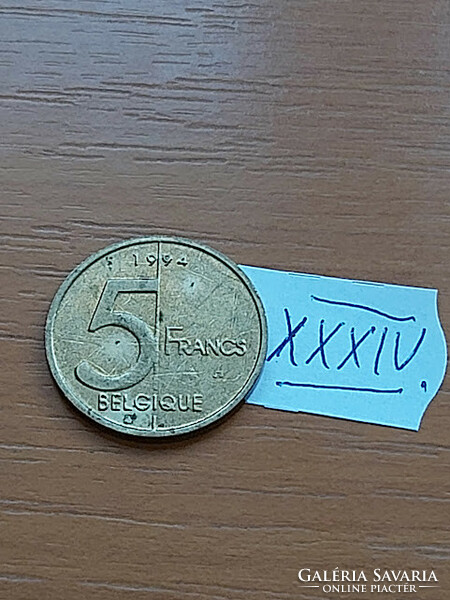 Belgium belgique 5 francs 1994 xxxiv