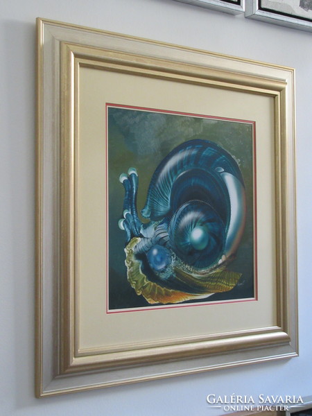 Snail painting by Tamás Végvár