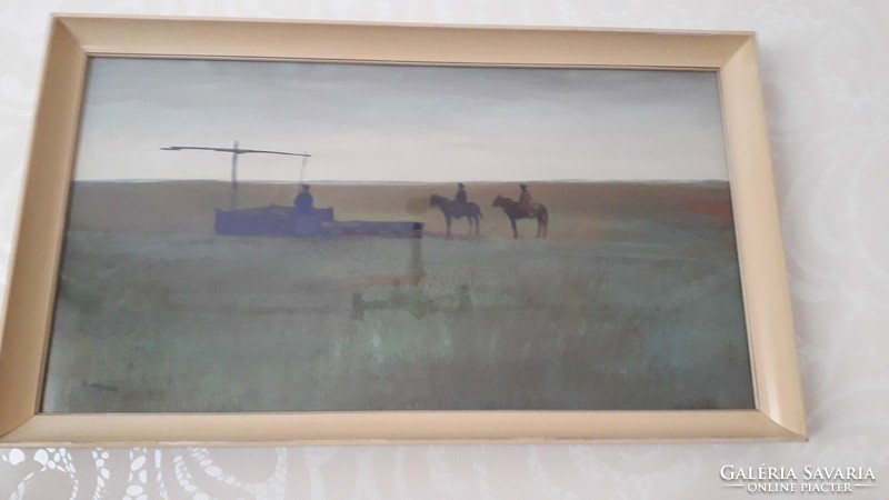 Kurucz d. István: landscape with horses