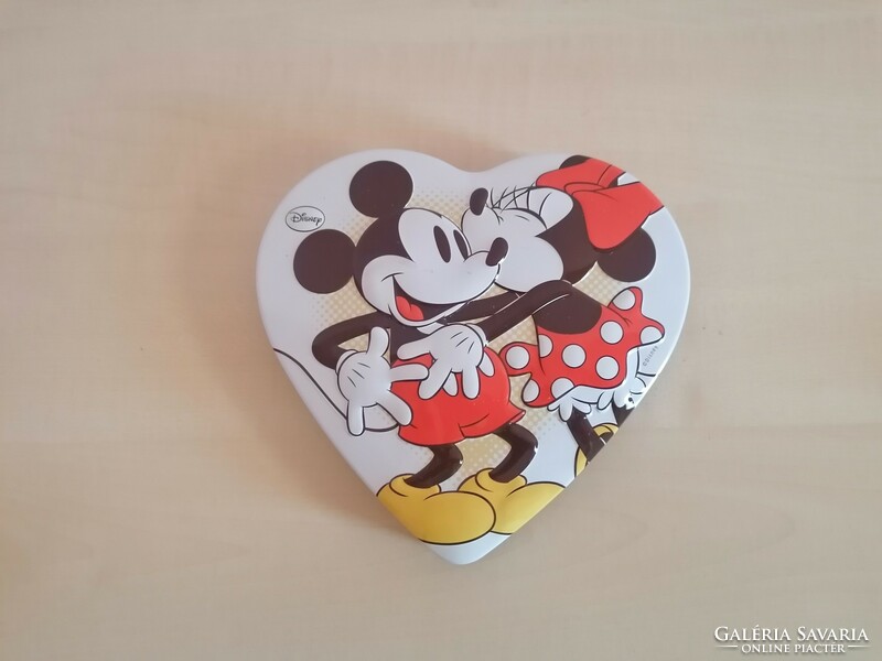 Mickey & minnie - heart-shaped metal gift box
