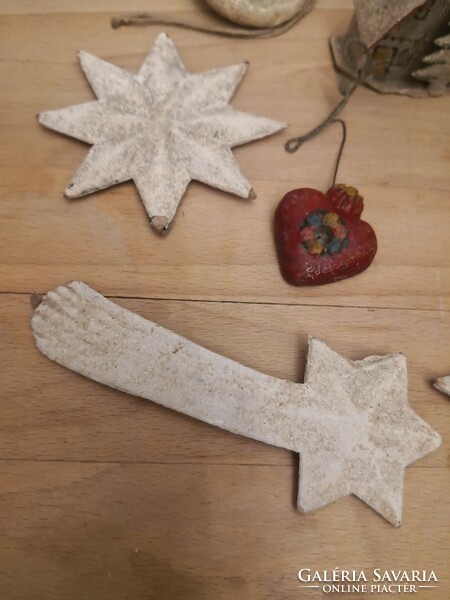 Antique paper mache Christmas tree decorations
