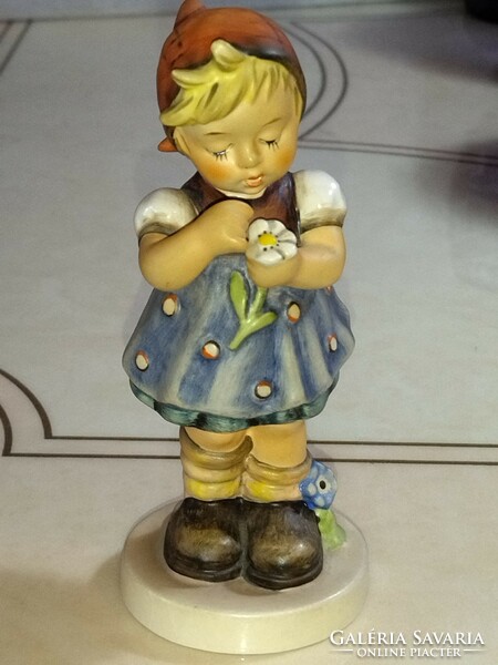 Beautiful goebel hummel girl with flowers from the 1970s