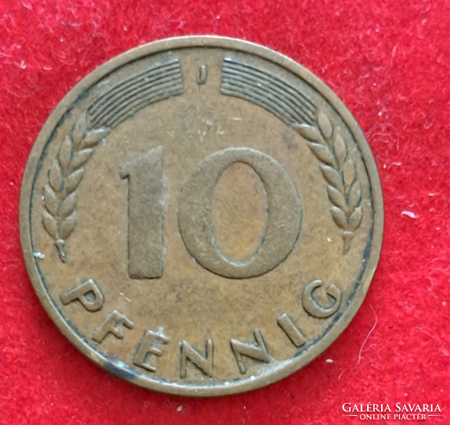 1959.  Németország 10 Pfennig (649)