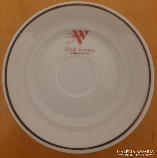 Hollóházi hotel victoria budapest *** inscription, logo coffee saucer, small plate, coaster
