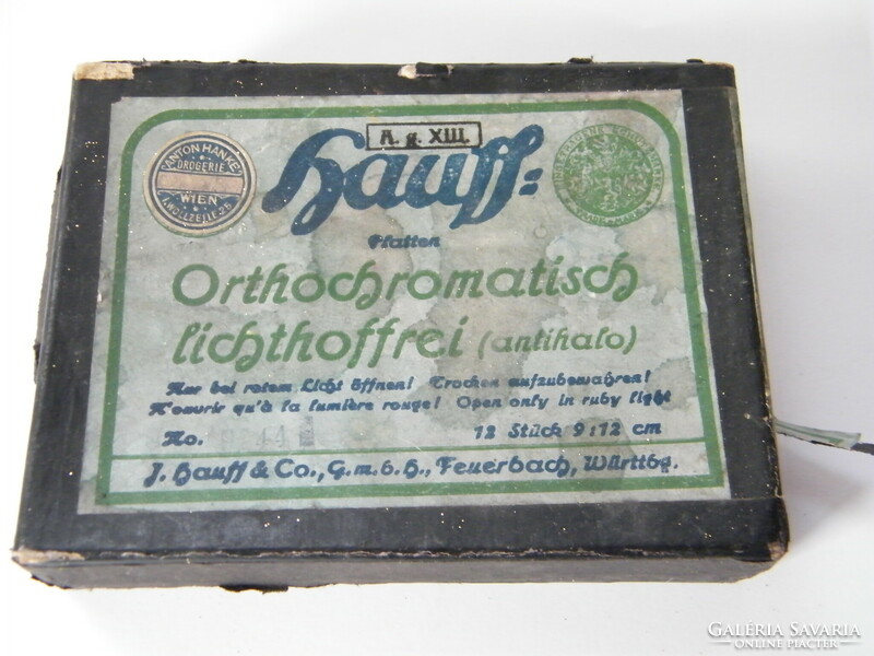 Antique hauff exposed photo plates