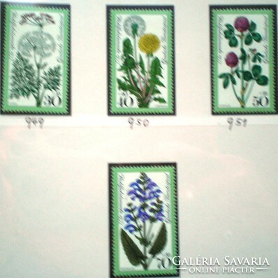 N949-52 / Germany 1977 people's welfare : field flowers stamp series postal clear