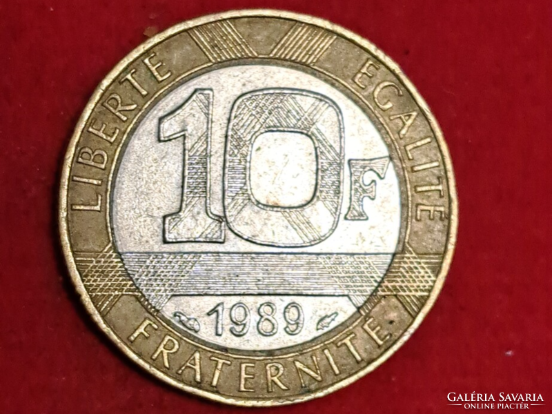 1989. France, 10 franc bimetal (631)