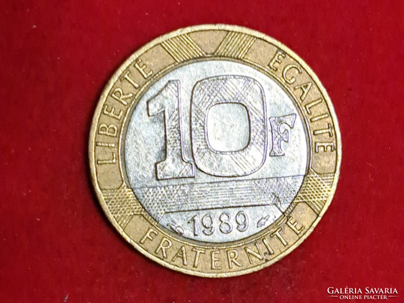 1989. France, 10 francs bimetal (601)