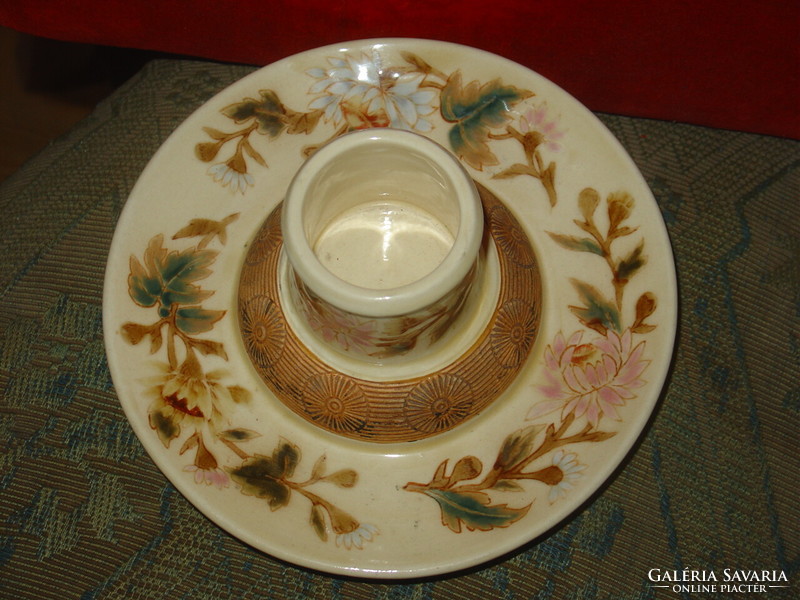 Antique Zsolnay candle holder match lighter