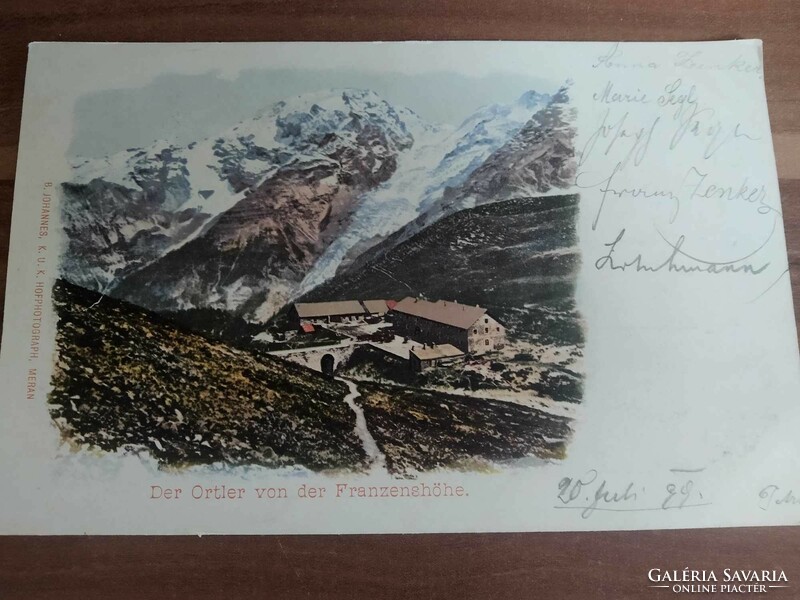 Antique sheet, Ortler Alps, franzenshöhe, sheet, from 1899