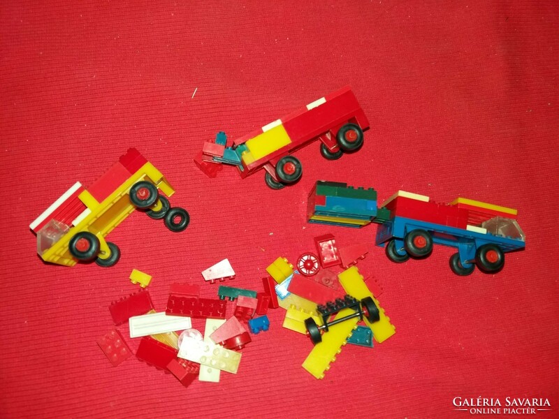 A bag of pebe - pb - car ndk ddr lego building toy 3 cars + parts according to the pictures