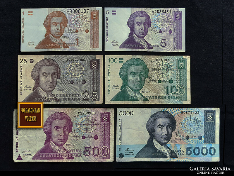 Great antique series of dinars - Croatia 1993