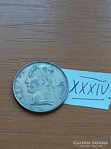 Belgium belgie 5 francs 1971 xxxiv